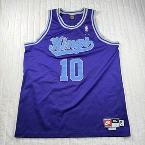 VTG Nike Sacramento Kings #10 Mike Bibby Basketball Jersey Men's XL Length+2